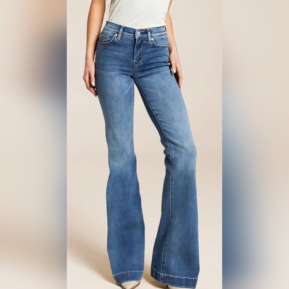7 For All Mankind Light Blue Flare Jeans